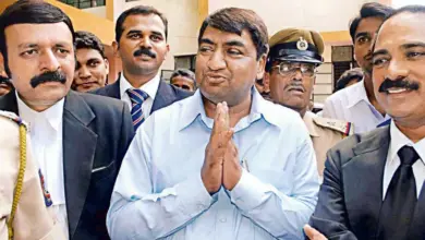 Abdul Karim Telgi in court during India’s stamp paper scam trial
