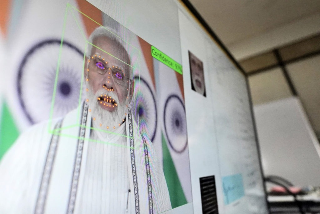 An AI dashboard used in campaign war rooms to track deepfakes and voter sentiments