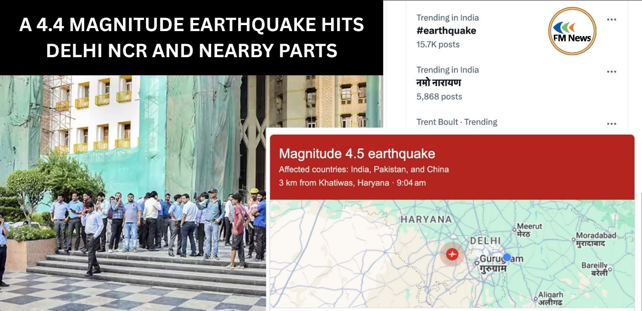 earthquake in delhi today