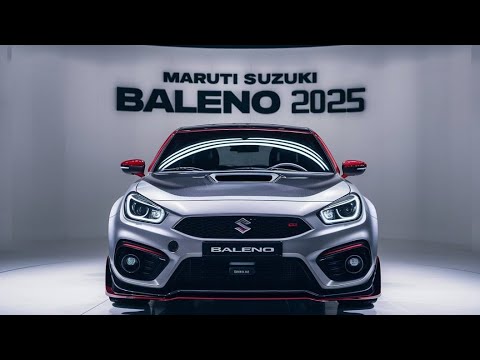 Maruti Suzuki Baleno 2025 with sleek LED headlamps, dual-tone design, and 9-inch touchscreen interior