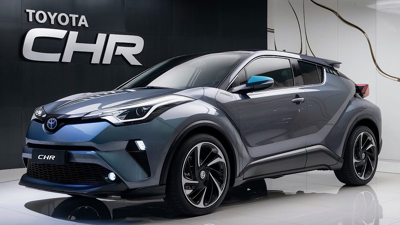 Toyota C-HR 2025 hybrid SUV front and side profile with coupe design