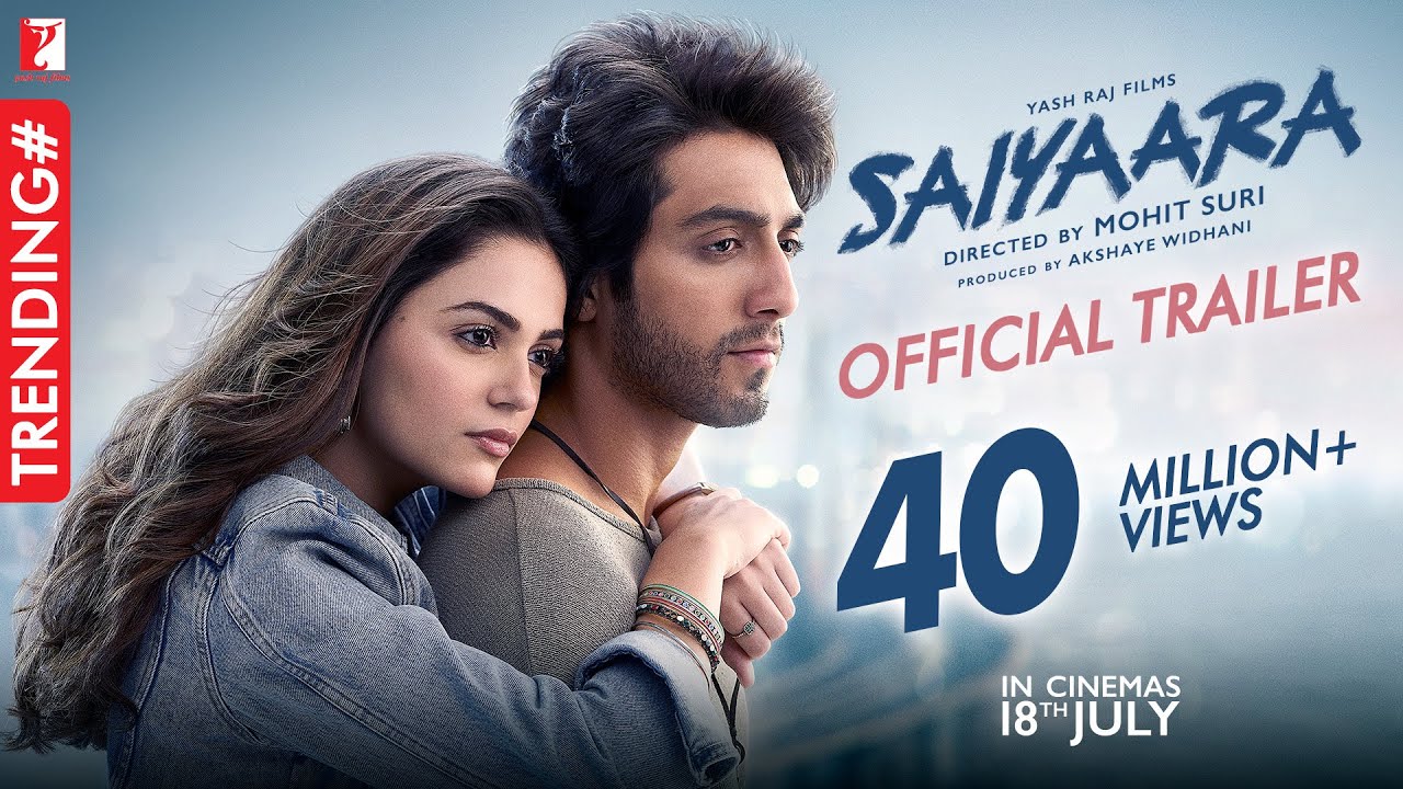 Abet shot of Ahaan Panday and Aneet Padda from Saiyaara trailer