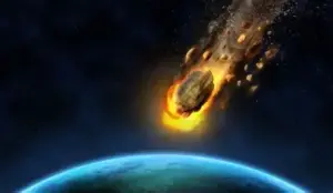 Asteroid flying past Earth in space on August 5
