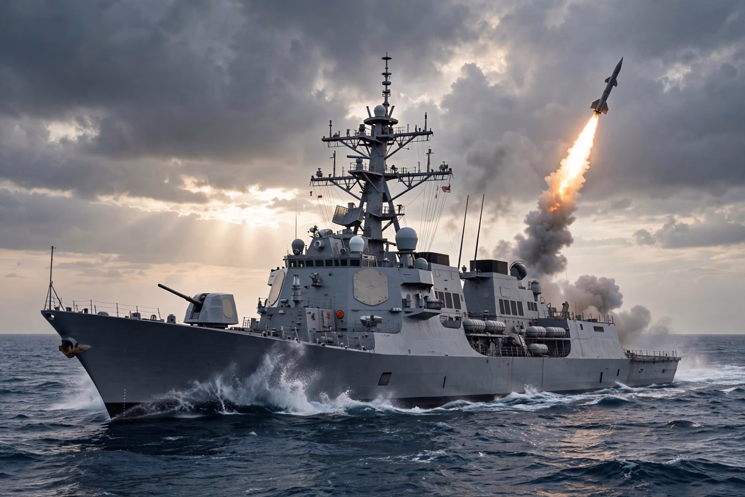 Defence Ministry Signs Rs 661.50 Crore BrahMos Deal to Arm Navy Warships Indian Navy warship firing a missile at sea during an exercise