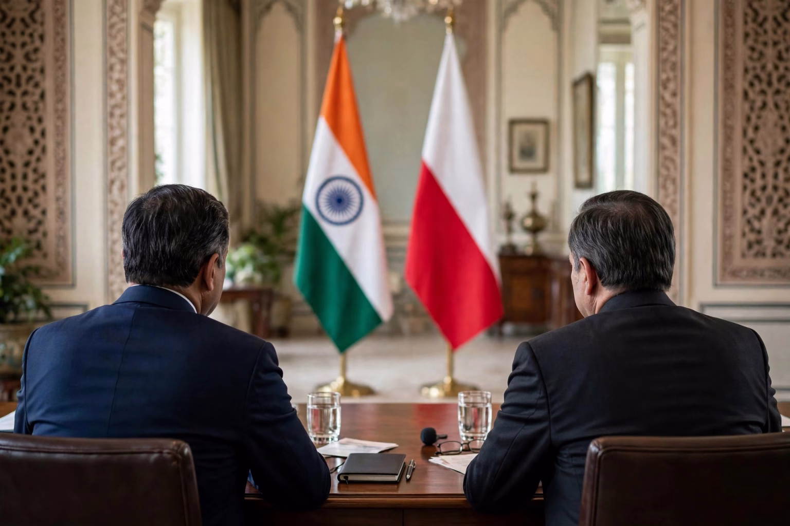 Modi–Tusk Talks: India and Poland Forge Strategic Path to Double Trade by 2030 Prime Minister Narendra Modi with Polish Prime Minister Donald Tusk at Hyderabad House in New Delhi