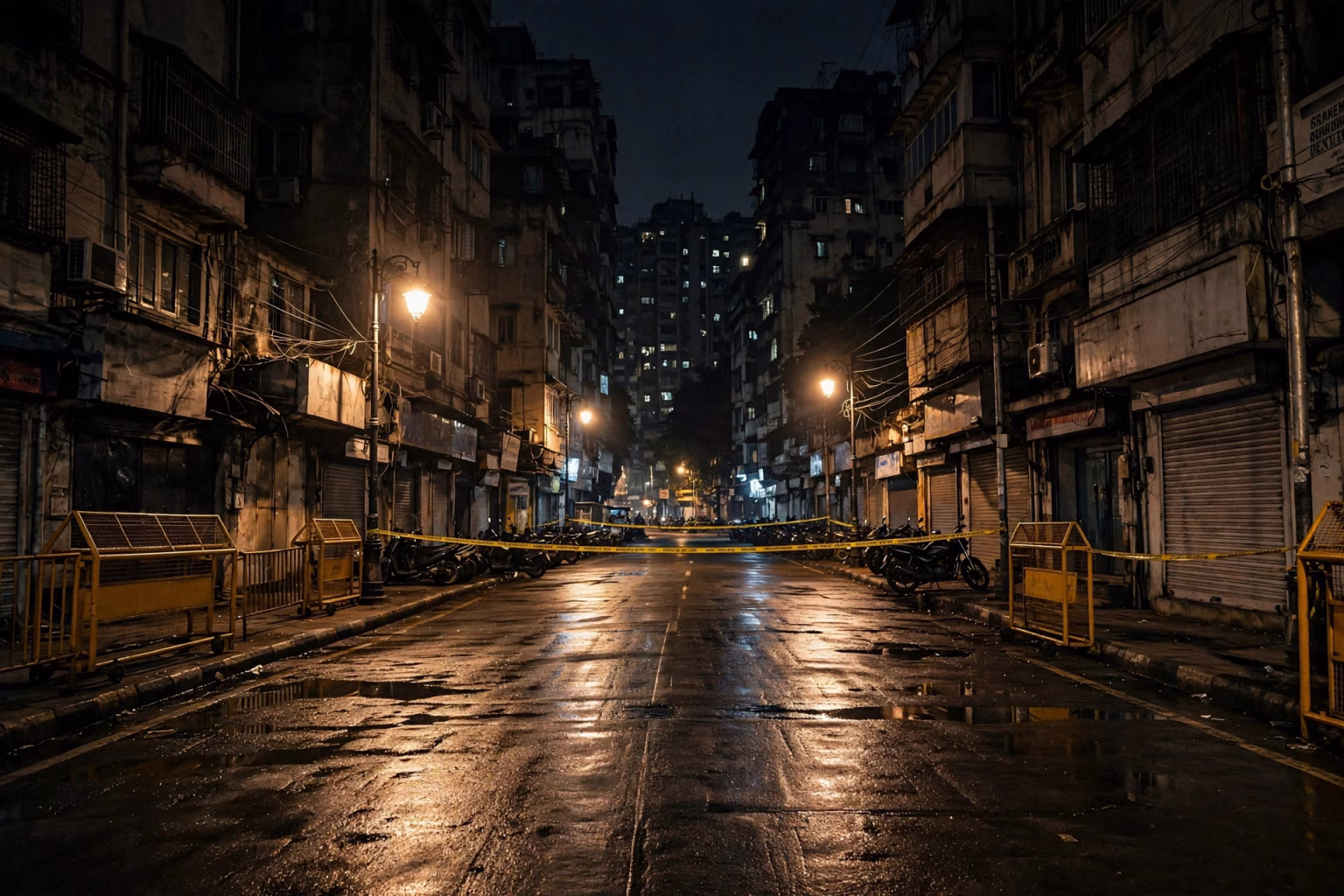 Fourth Accused Arrested in Tiger Shroff Firing Case; Sonipat Man Allegedly Linked Shooters to Bishnoi Gang Operative Wide night-time cityscape illustration of Mumbai with street lights and a police patrol presence