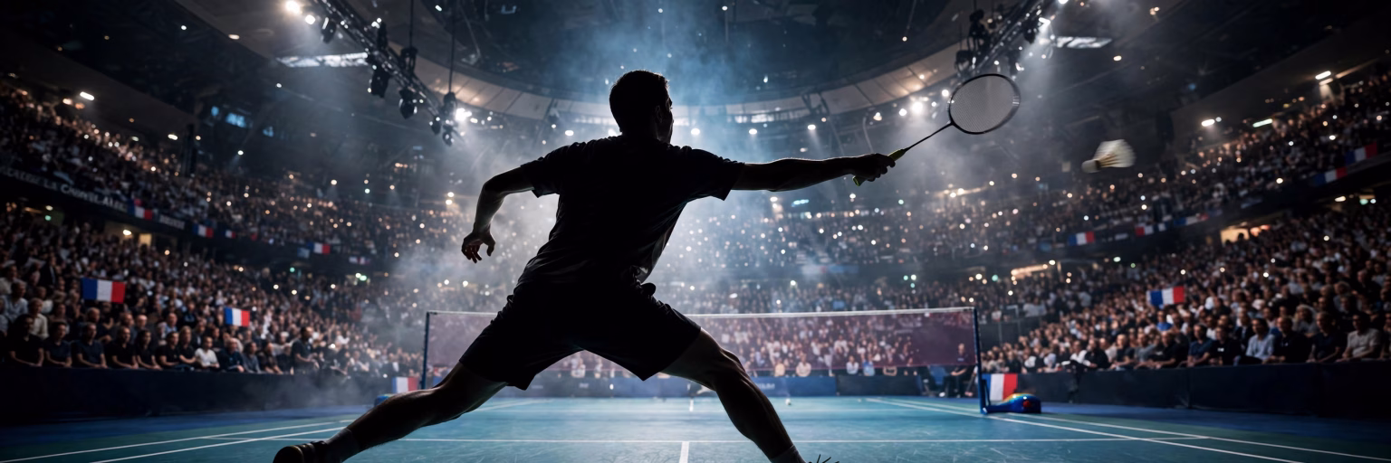 PV Sindhu lunging for a backhand return during the French Open 2026 in Paris