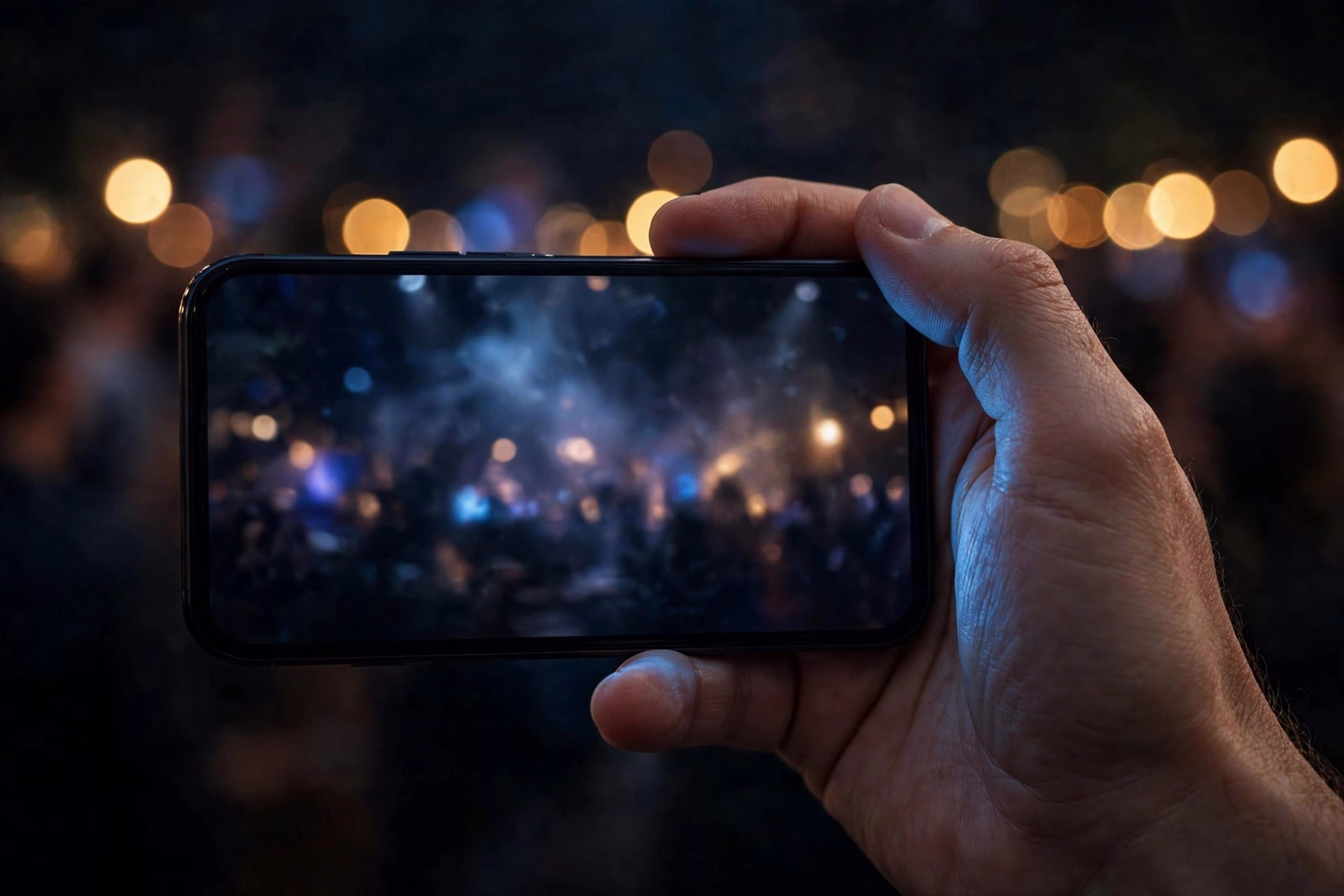 Landscape illustration of a smartphone showing a social media post interface with Indian political debate