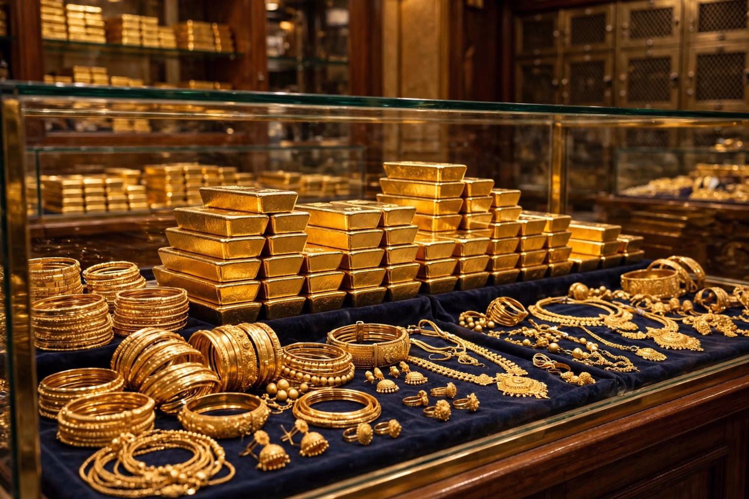 Gold Rate Today: 24K at ₹1,49,061 Per 10 Gram on October 20, 2026; Silver Steady Illustrative landscape image of gold bars and bullion coins arranged on a dark market table