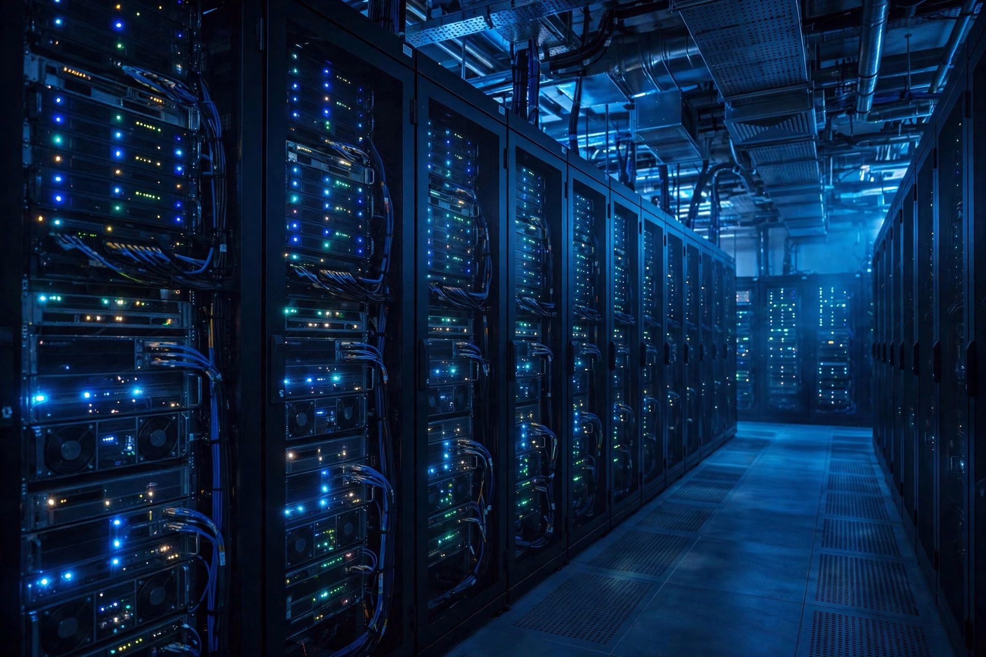 Data centre servers with rising cost indicators illustrating Zoho's server-price pressure
