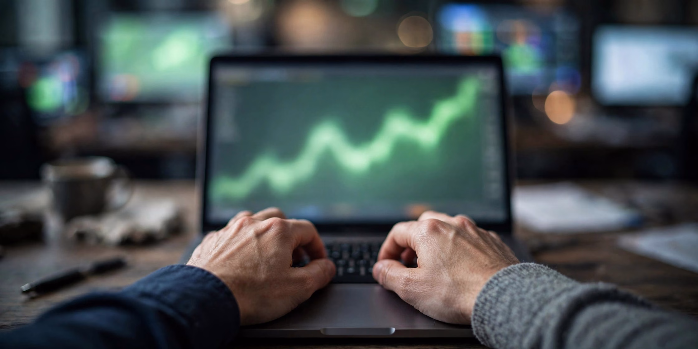 NSE trading floor with investors tracking the Nifty 50 surge