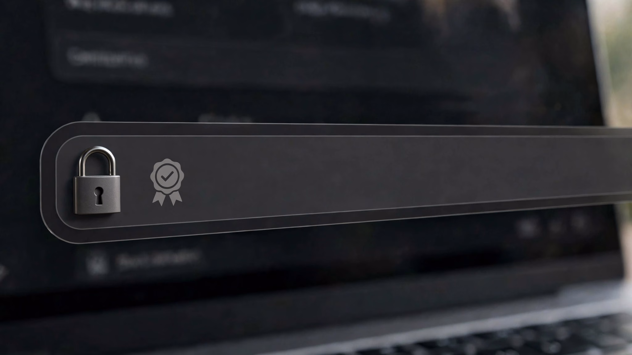 Secure web browser address bar showing an SSL padlock certificate icon