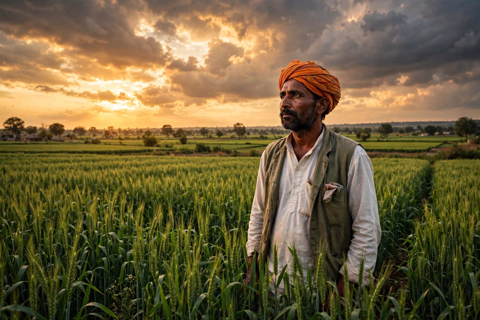 RSS-Backed Bharatiya Kisan Sangh Protests as Farmers’ Distress Deepens Bharatiya Kisan Sangh farmers protest over farm distress — kisan working in field